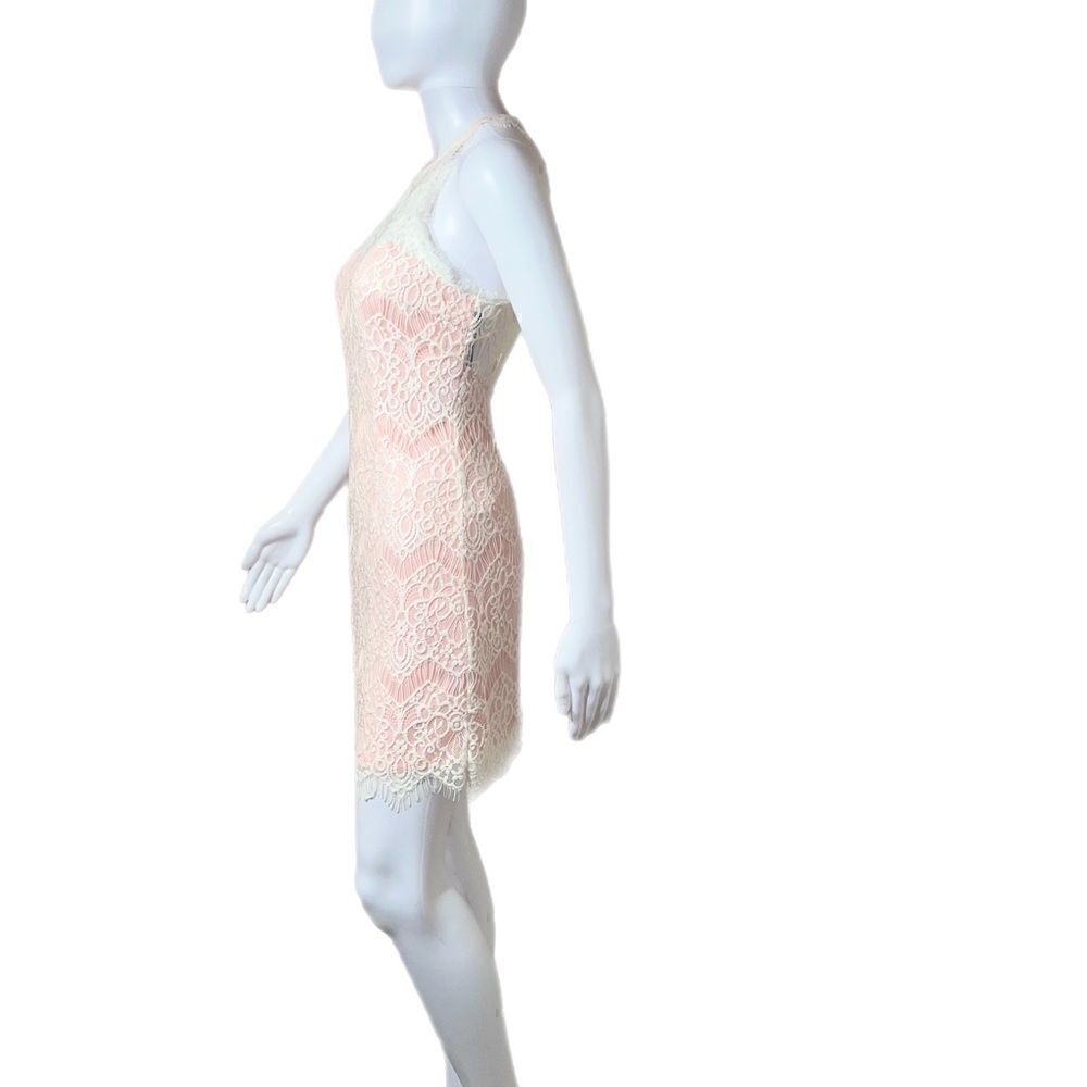 Forever21 Pink and Ivory Lace Formal Dress
